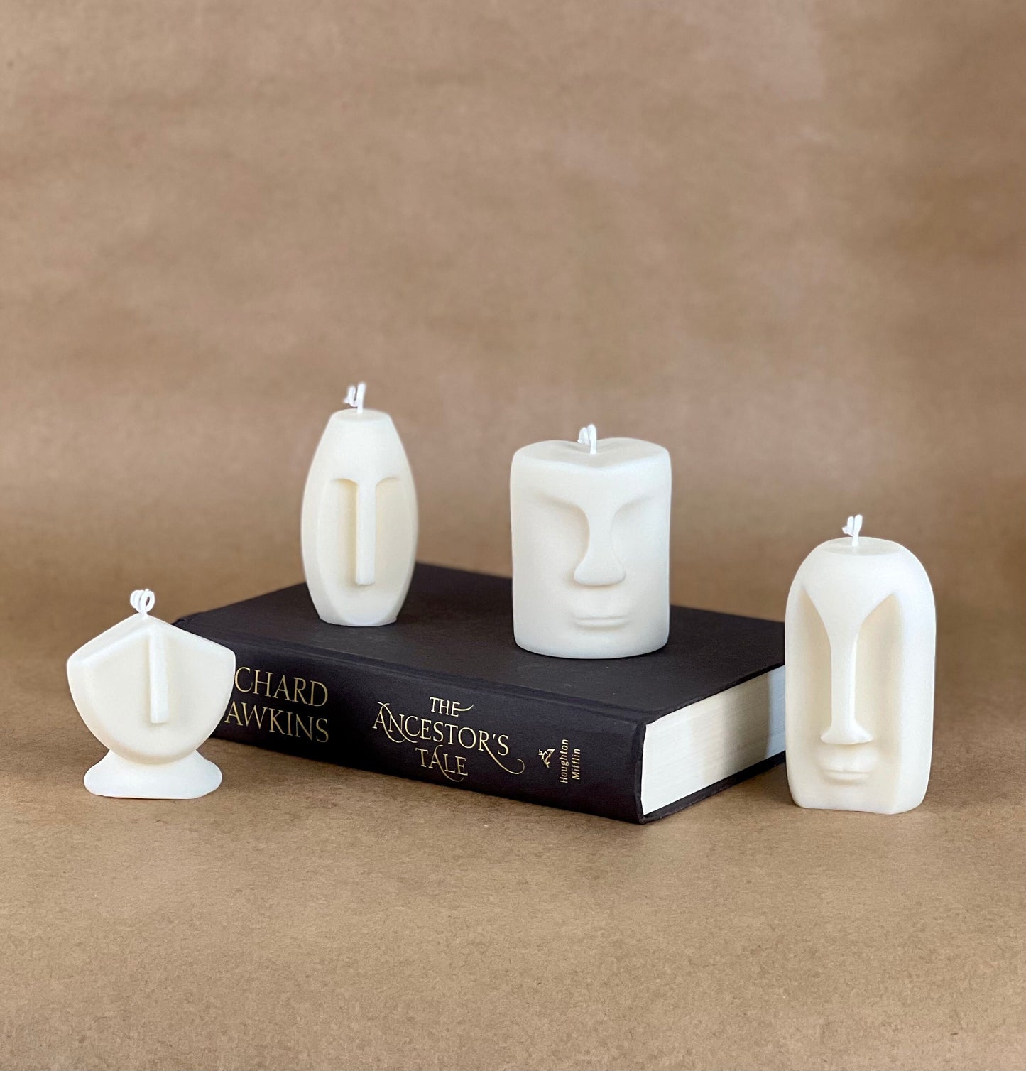 Statue Face Sculptural Candle Set