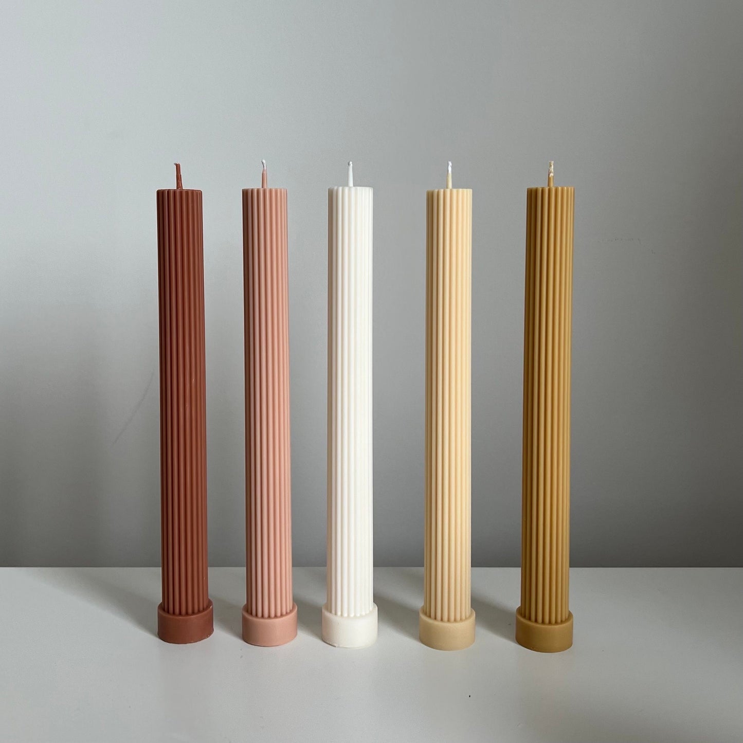 Bulk Ribbed Taper Candles