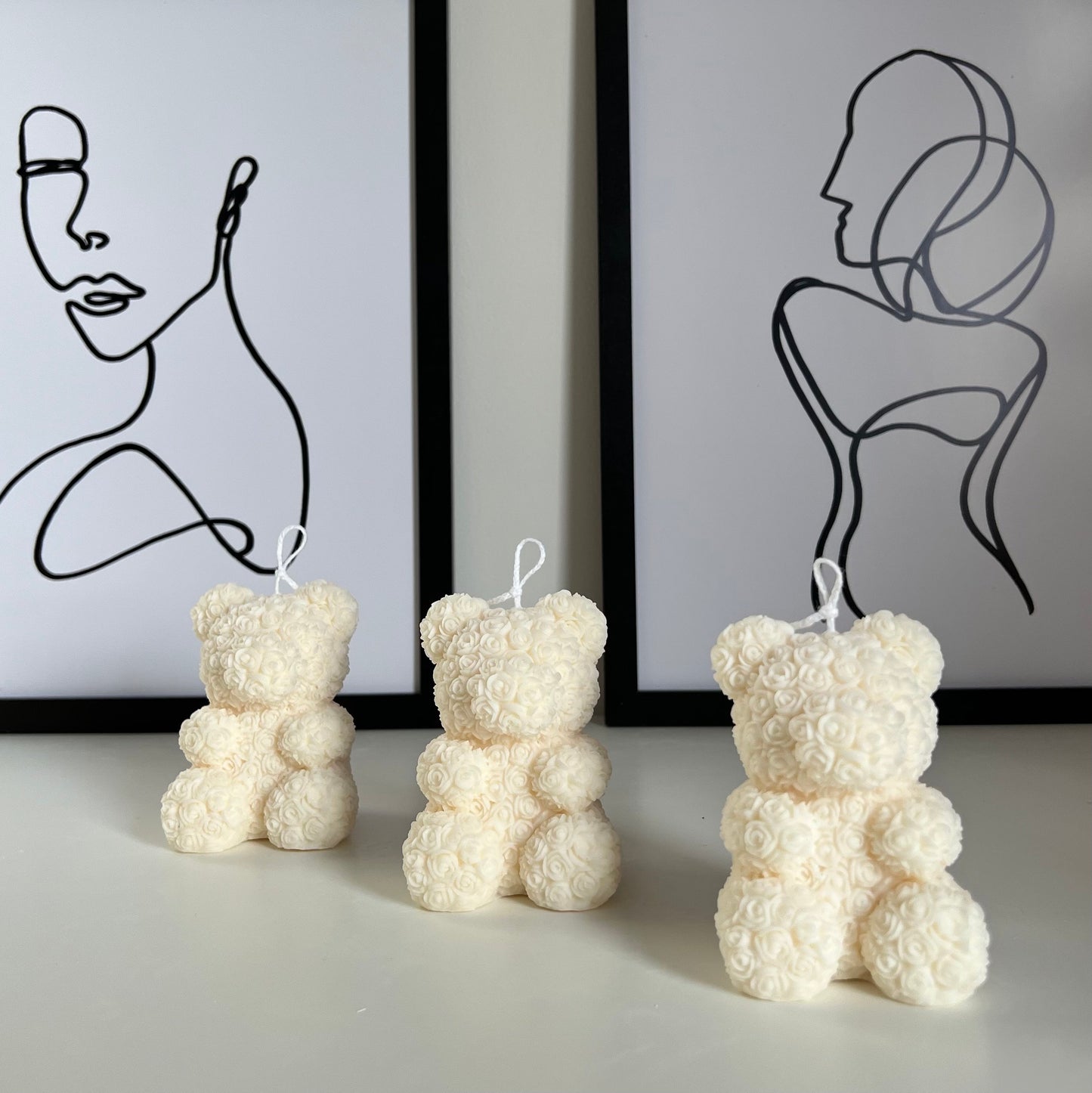 Rose Teddy Bear Candle