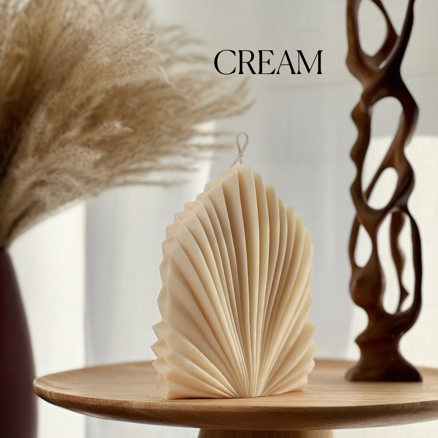 Sculptural Palm Leaf Candle