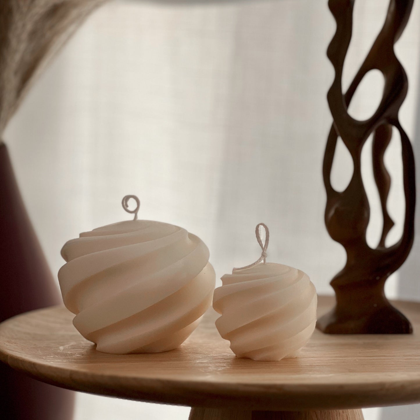 Swirl Ball Candle Set
