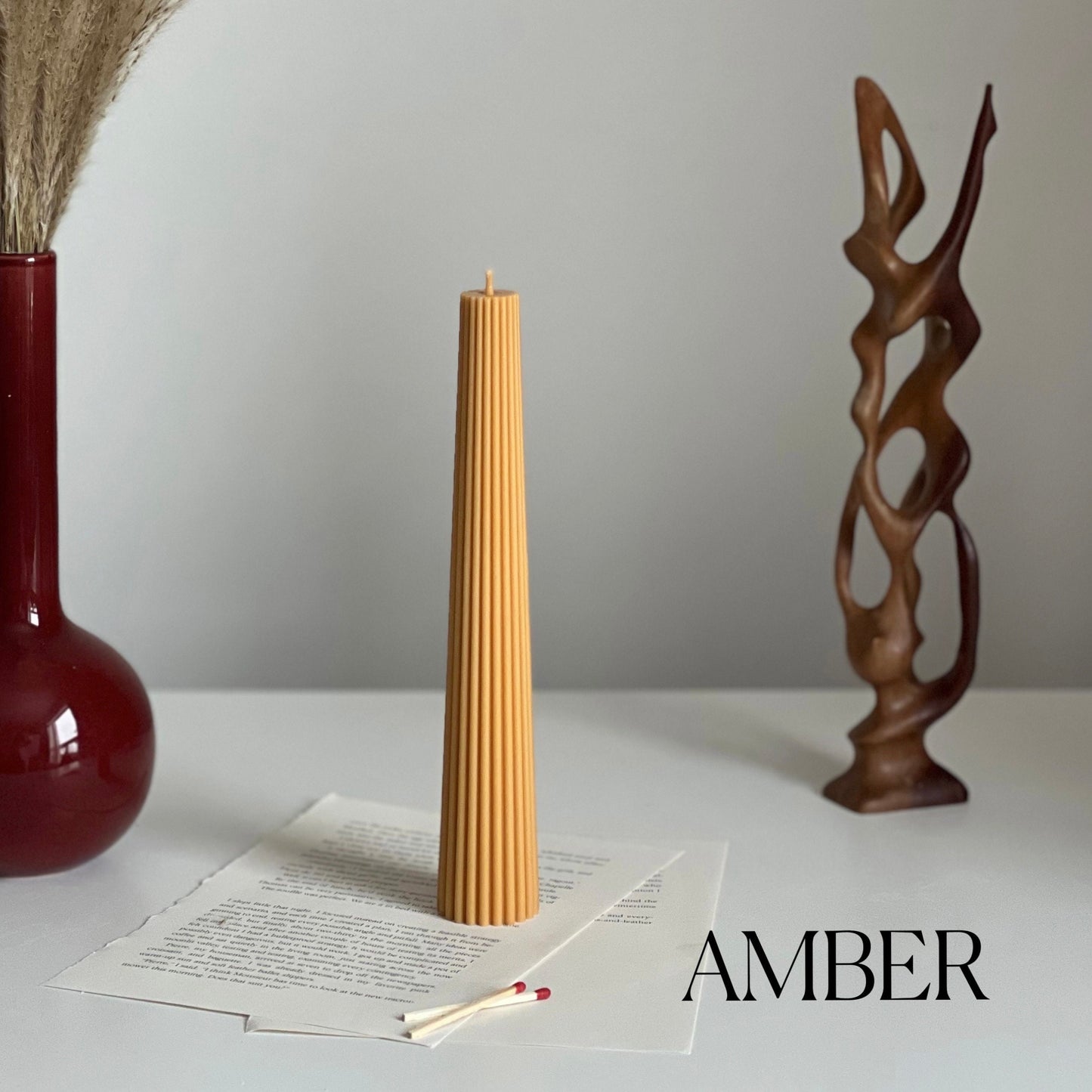 Greko Column Ribbed Candle