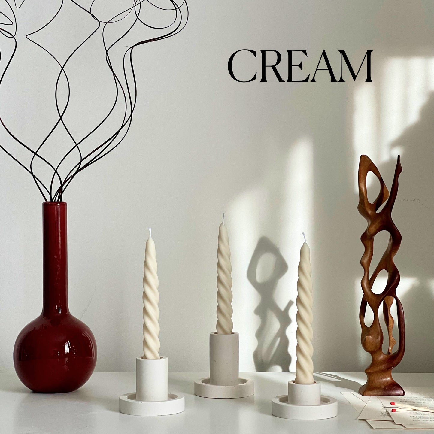 Thin Twisted Taper Candle