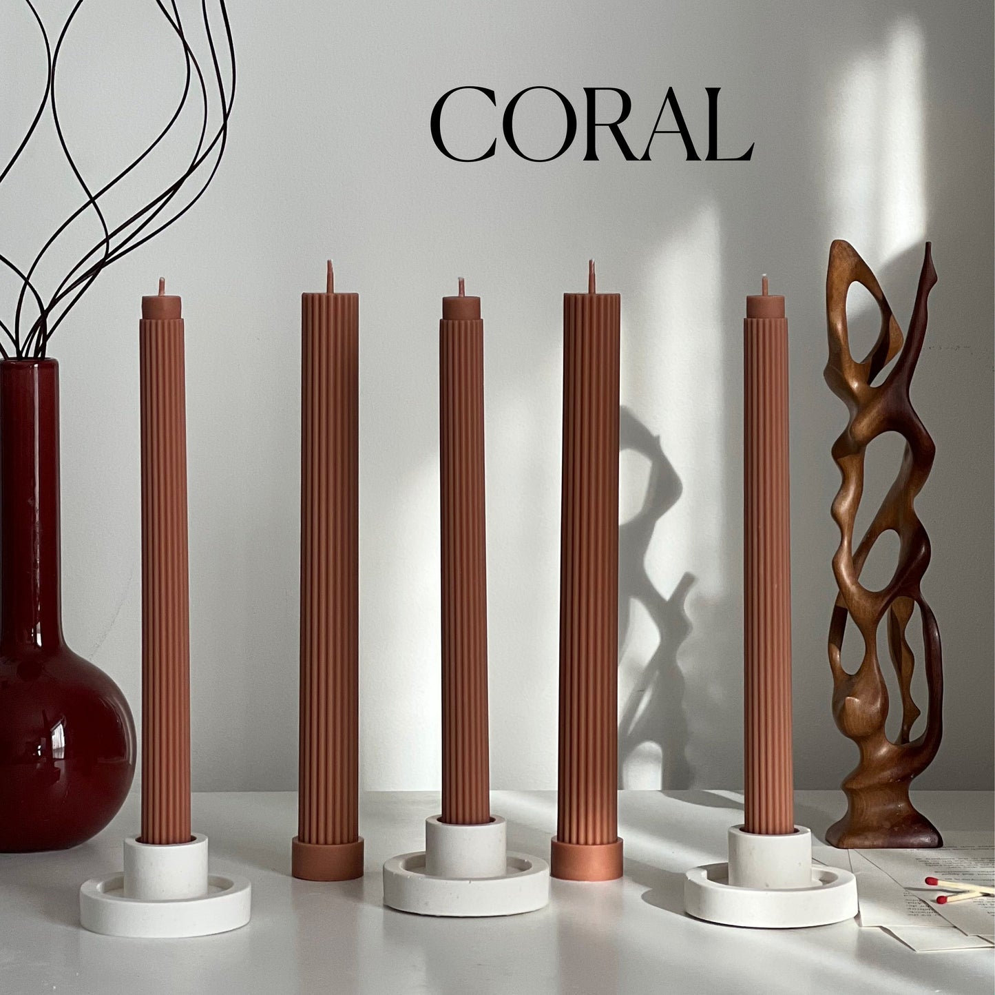 Bulk Ribbed Taper Candles
