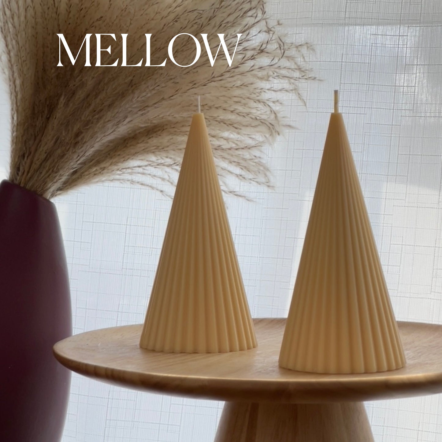 Ribbed Cone Candles