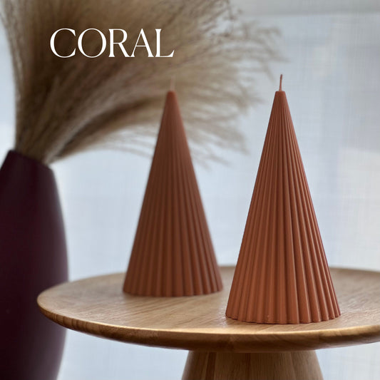 Ribbed Cone Candles