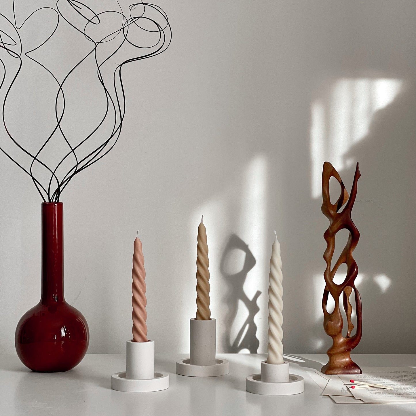 Thin Twisted Taper Candle