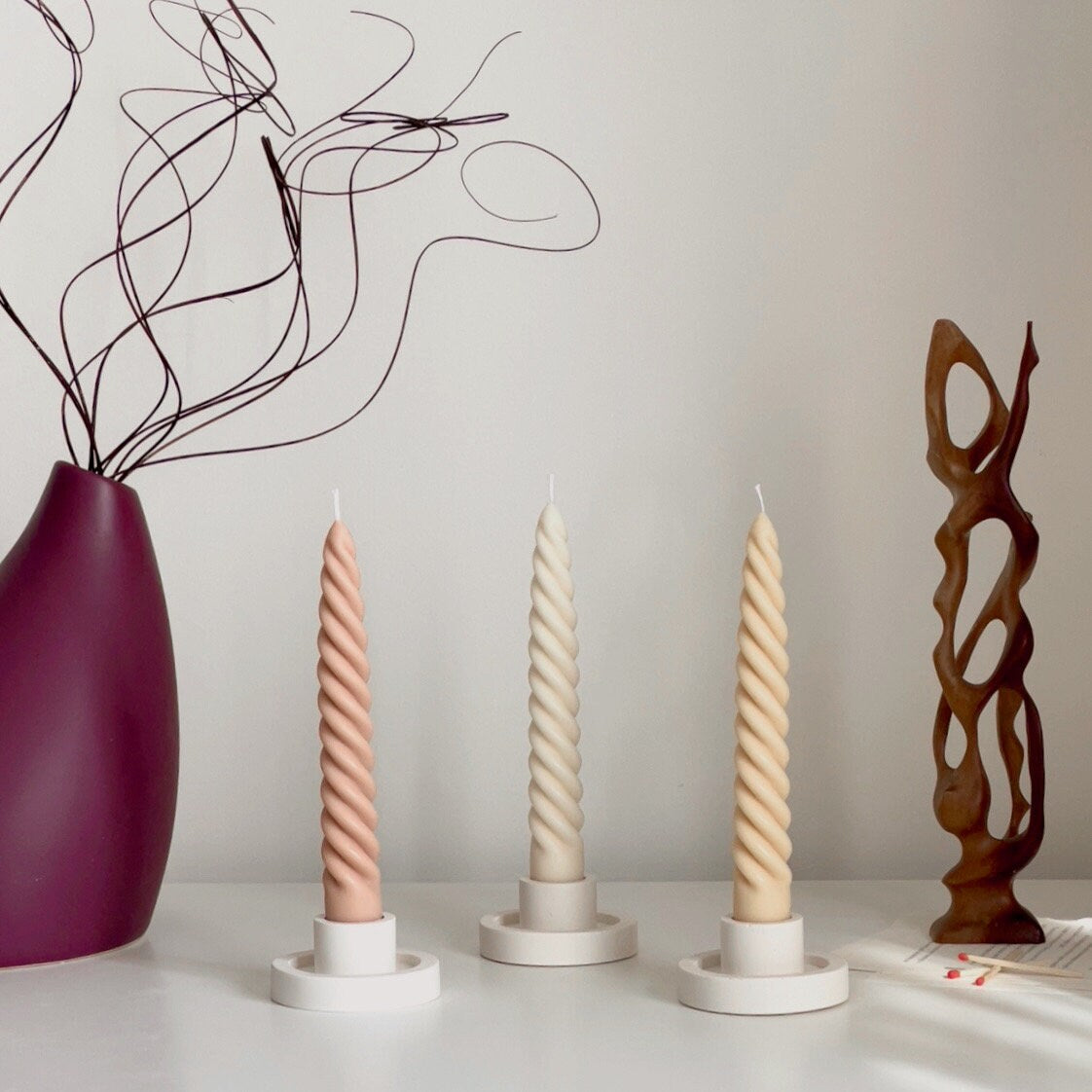 Thick Twisted Taper Candle