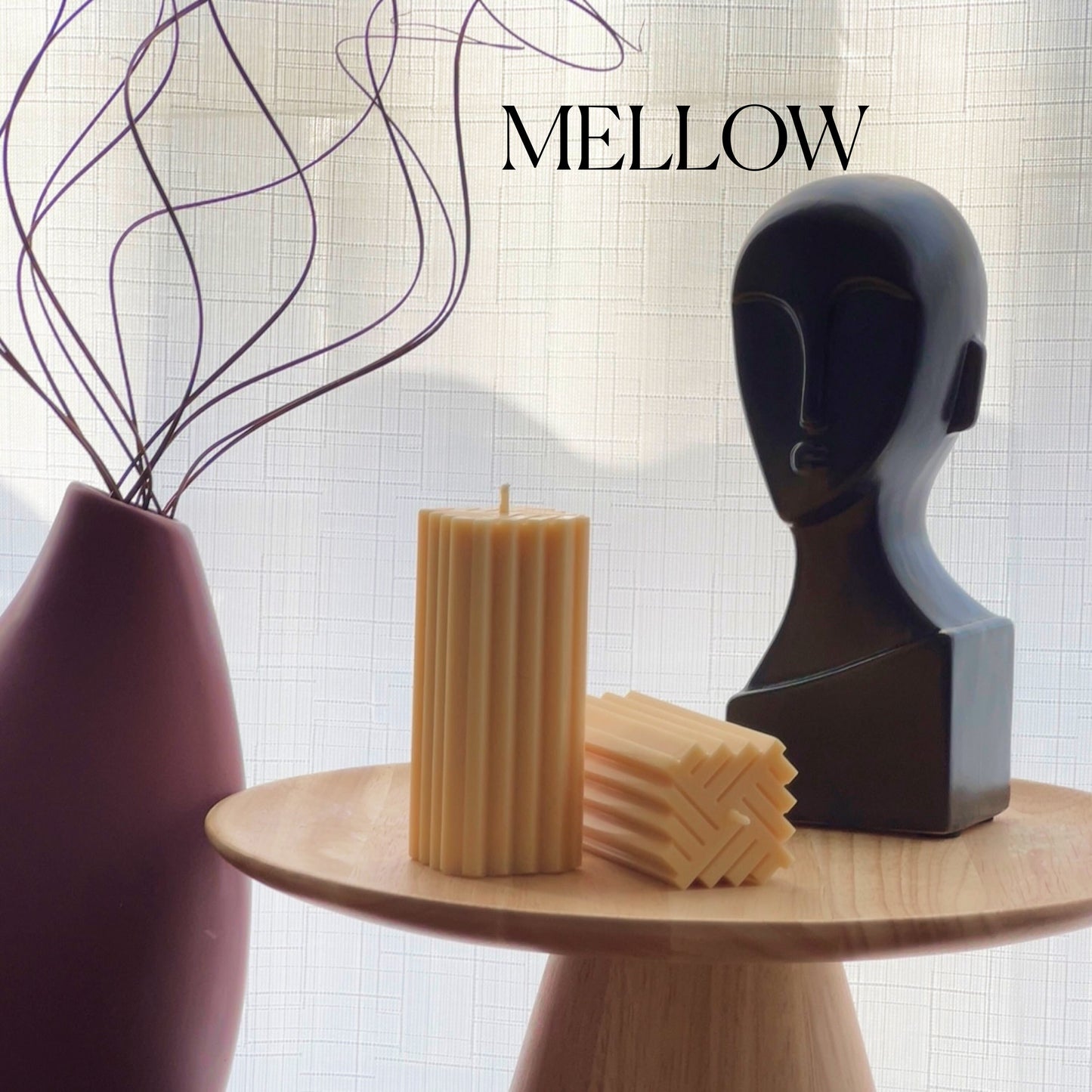 Geometric Pillar Candle