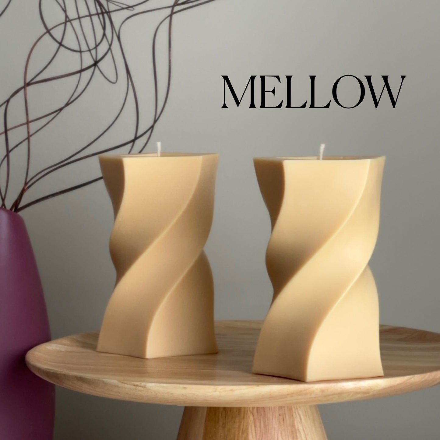 Unique Design Wavy Tall Pillar Candle