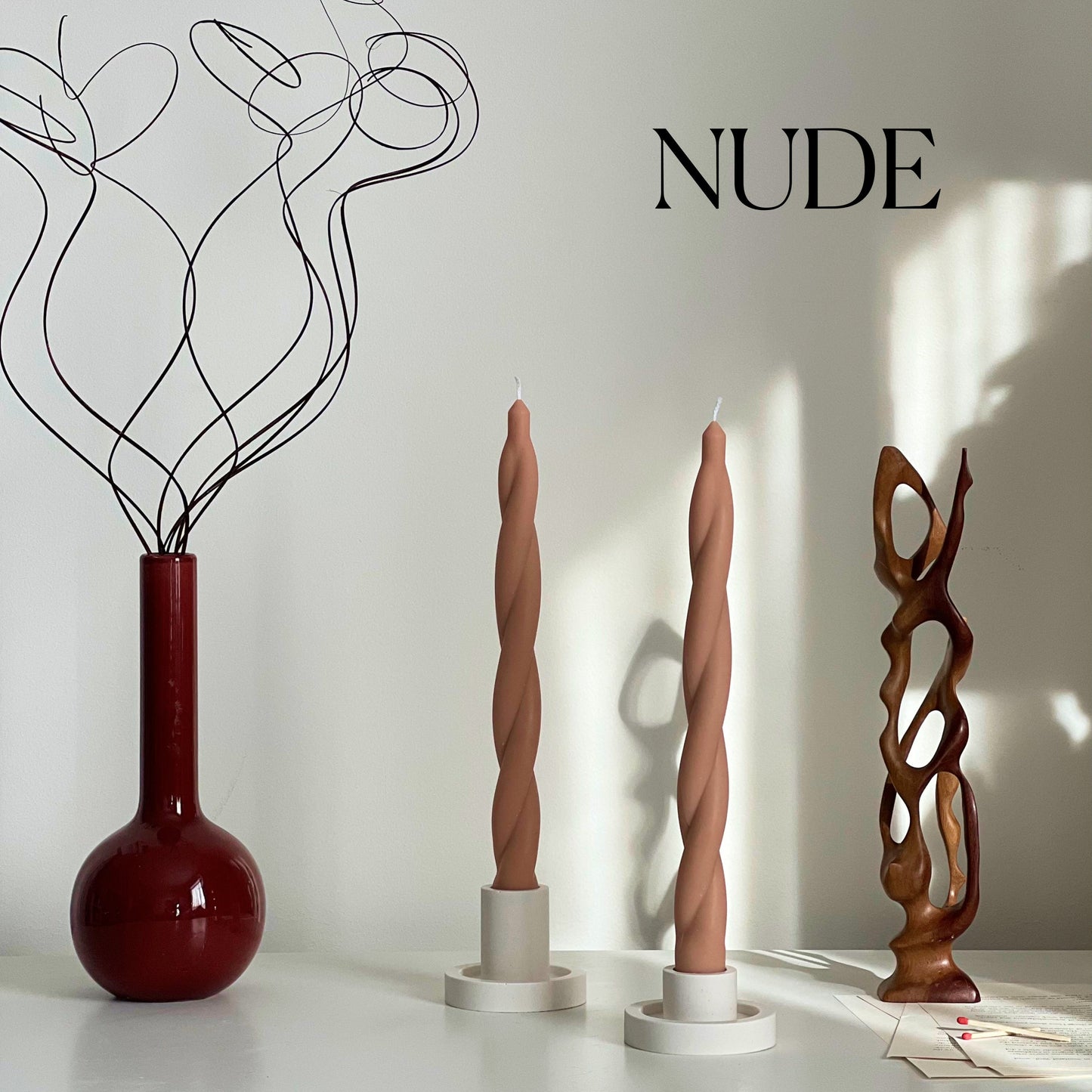 Bulk Tall Twisted Taper Candles