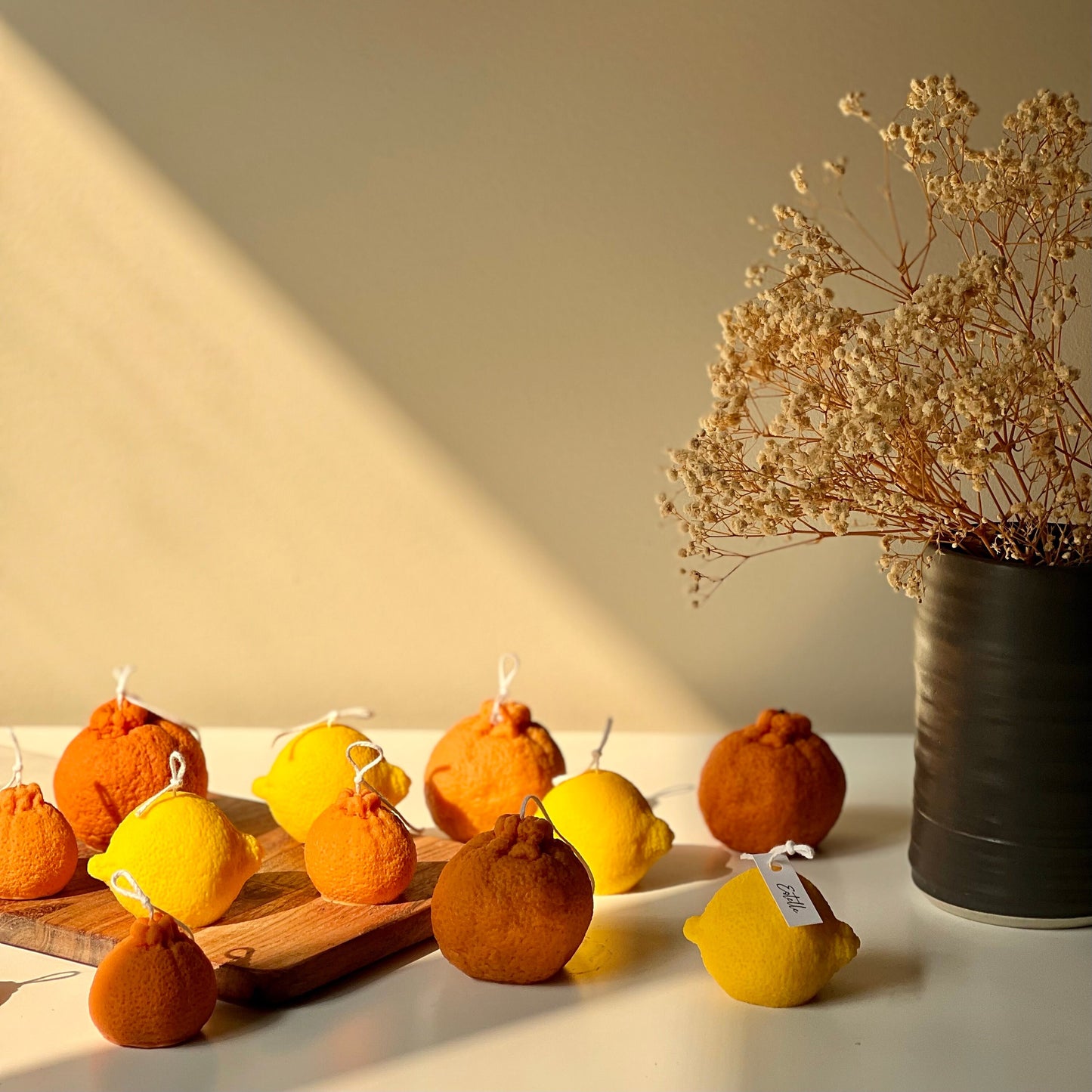 Orange Shaped Candle Set