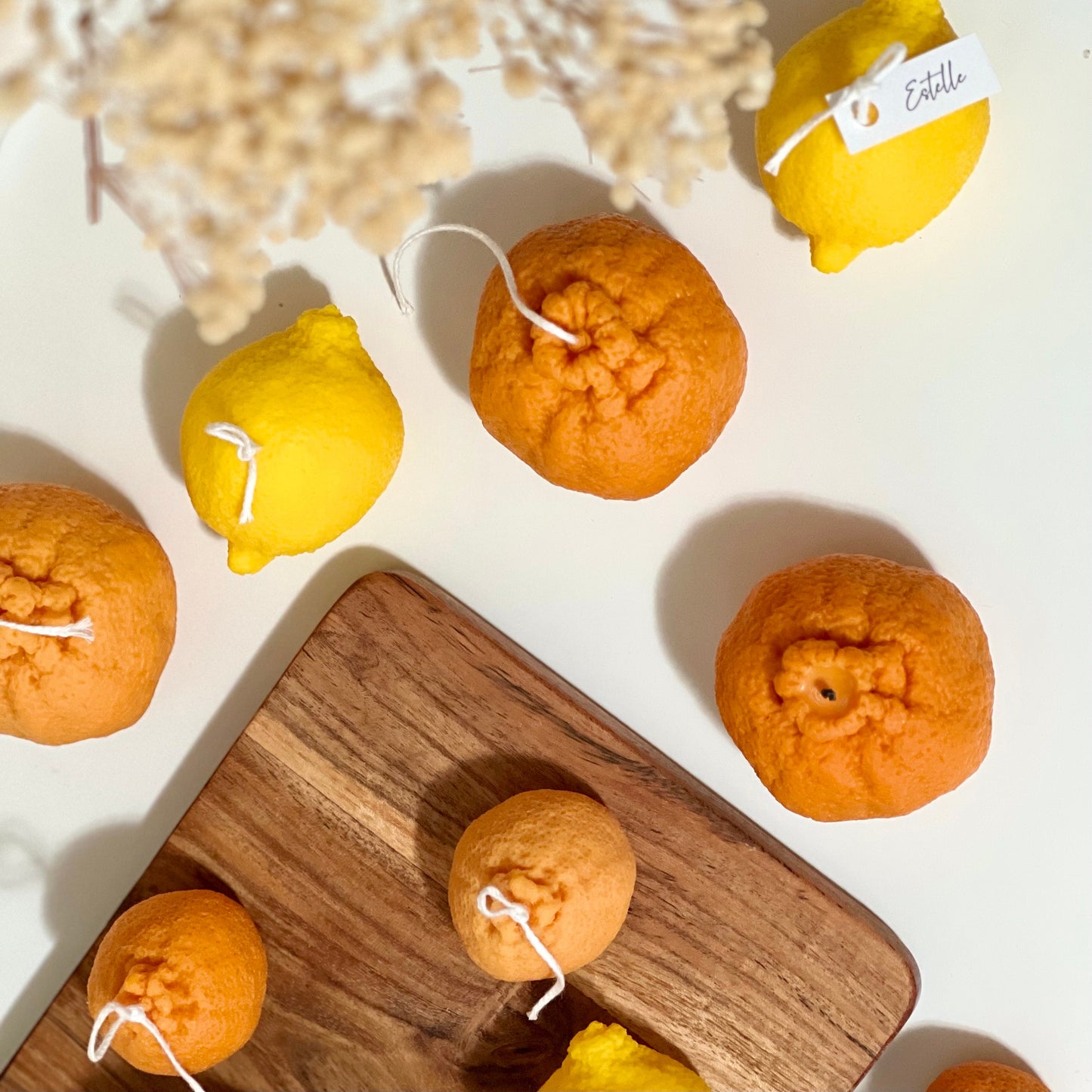 Orange Shaped Candle Set