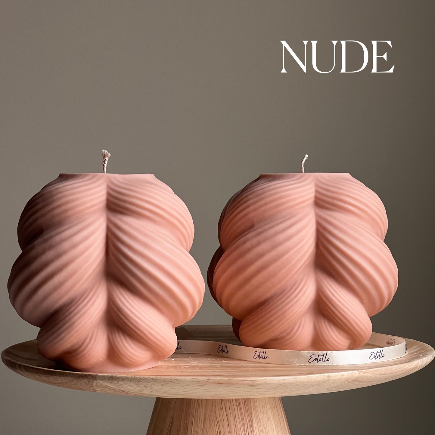 Huge Swirl Twisted Knot Candle