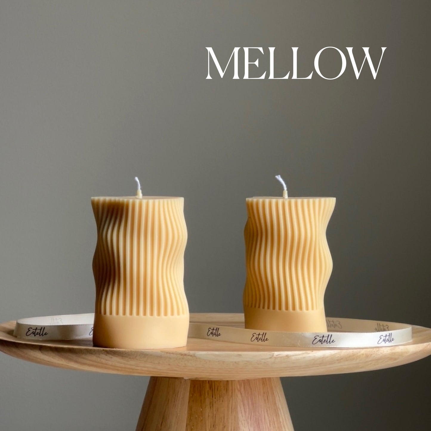 Ribbed Wave Irregular Column Candle