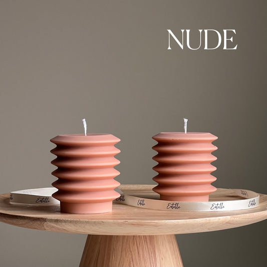 Ribbed Column Candle