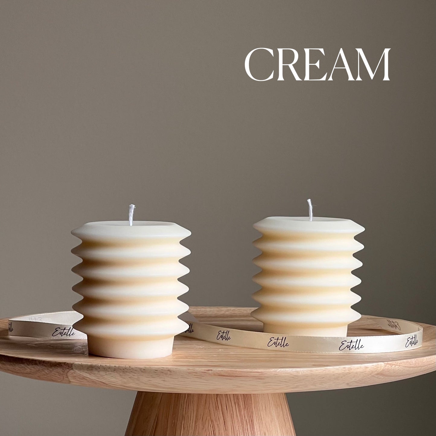 Ribbed Column Candle