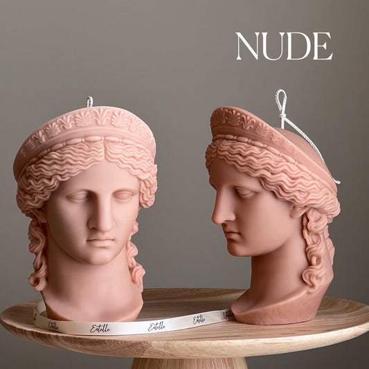 Huge Hera Goddess Bust Candle