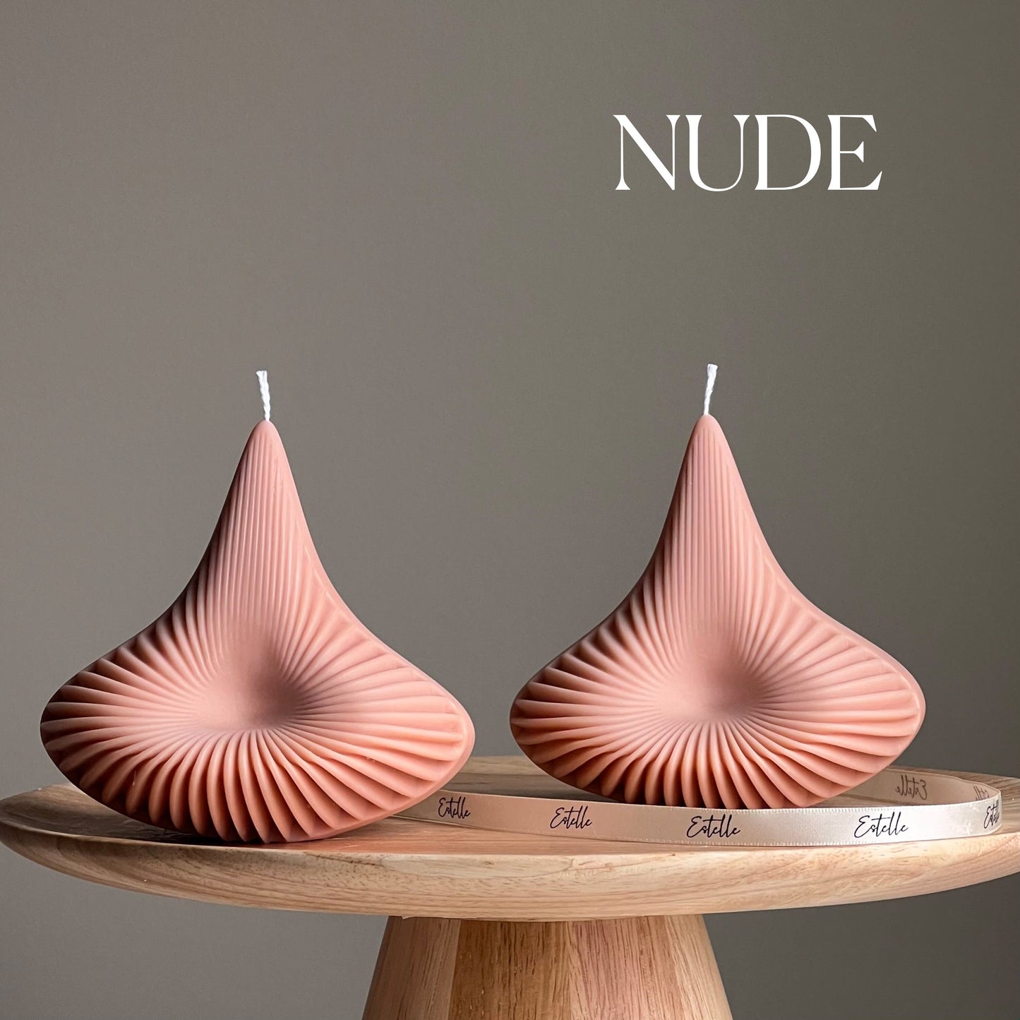 Ribbed Pyramid Lantern Candle