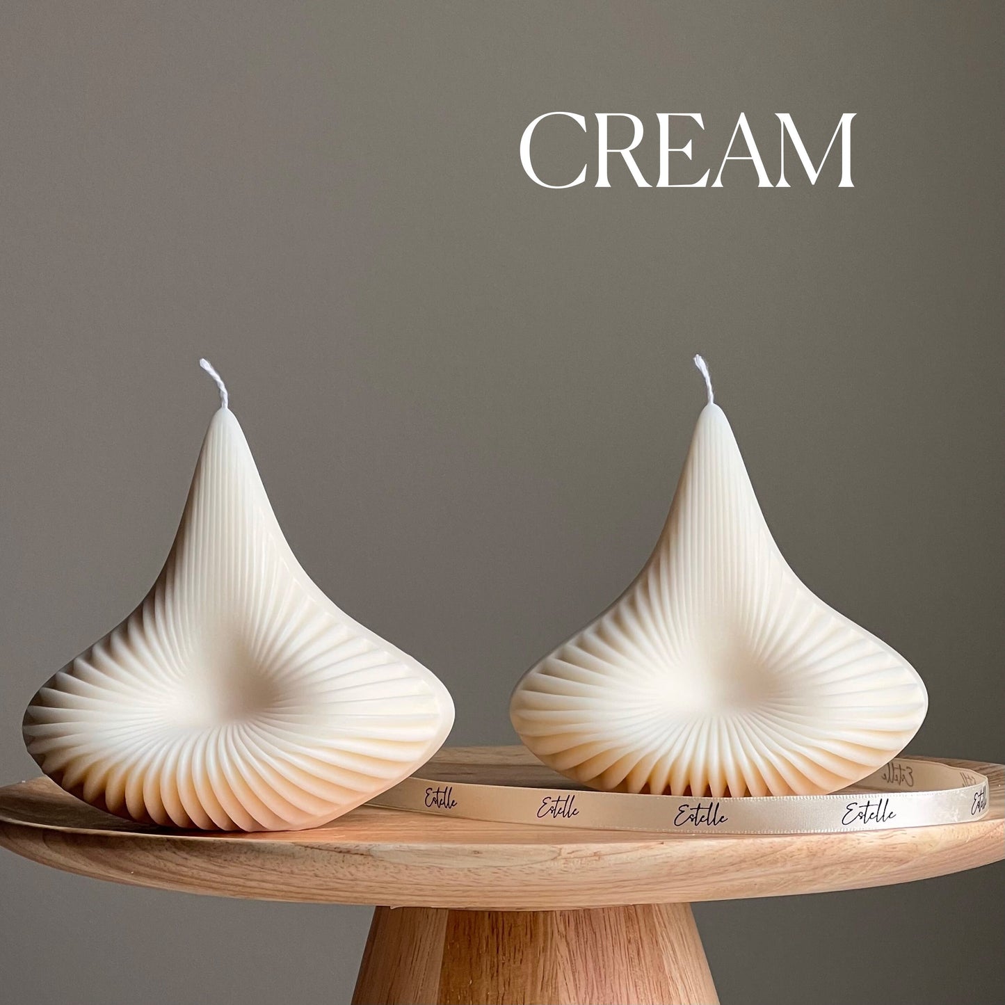 Ribbed Pyramid Lantern Candle