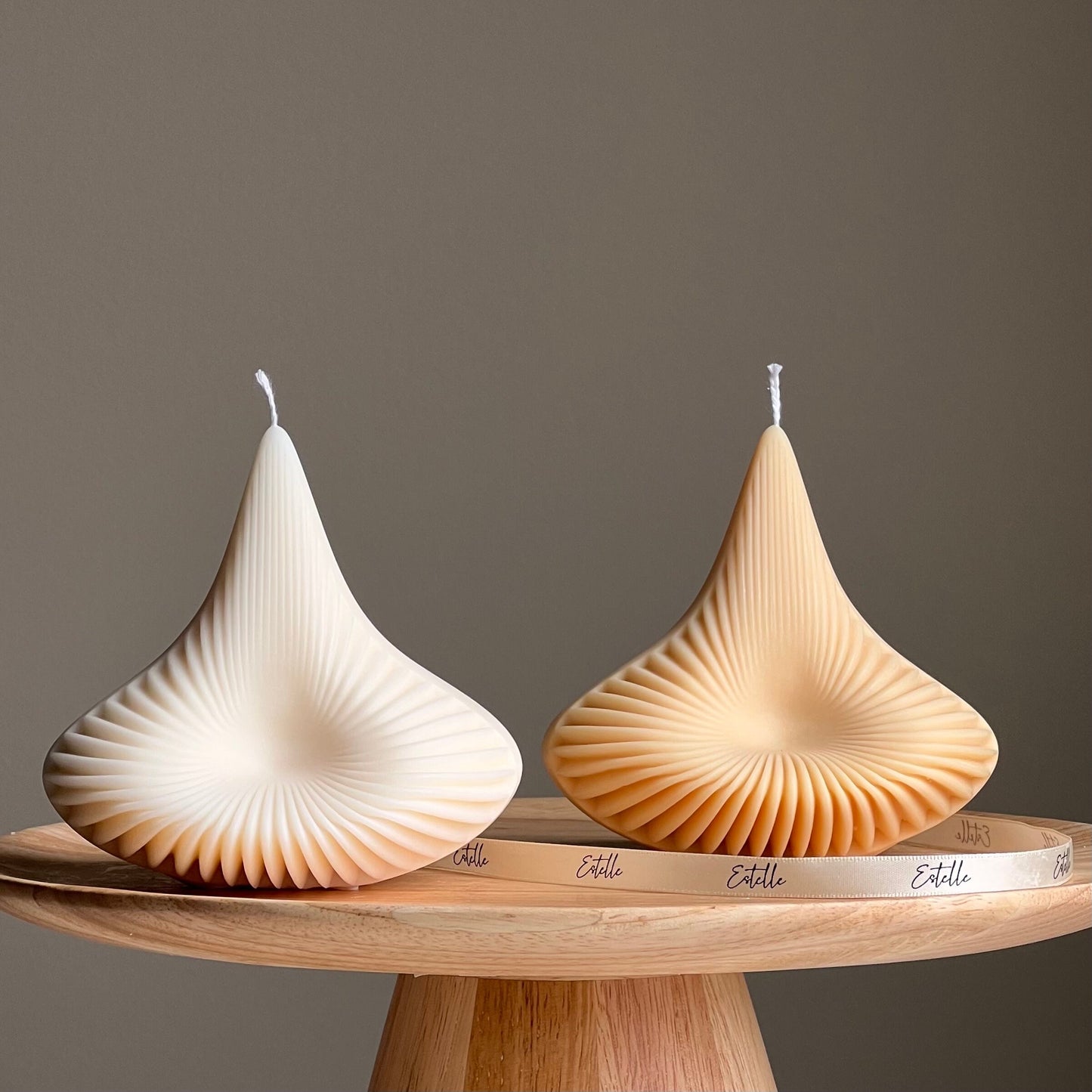 Ribbed Pyramid Lantern Candle