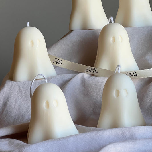 Cute Halloween Ghost Candle| Handmade Gift| Cute Candle| Soy Wax Candle| Hand Poured Sculptural Candle| Home Decor| Housewarming Gift