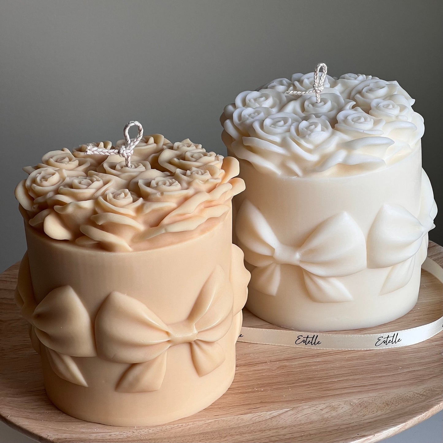 Big Rose Basket Candle
