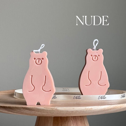 Handmade Teddy Bear Soy Wax Candle: Nursery Decor Gift