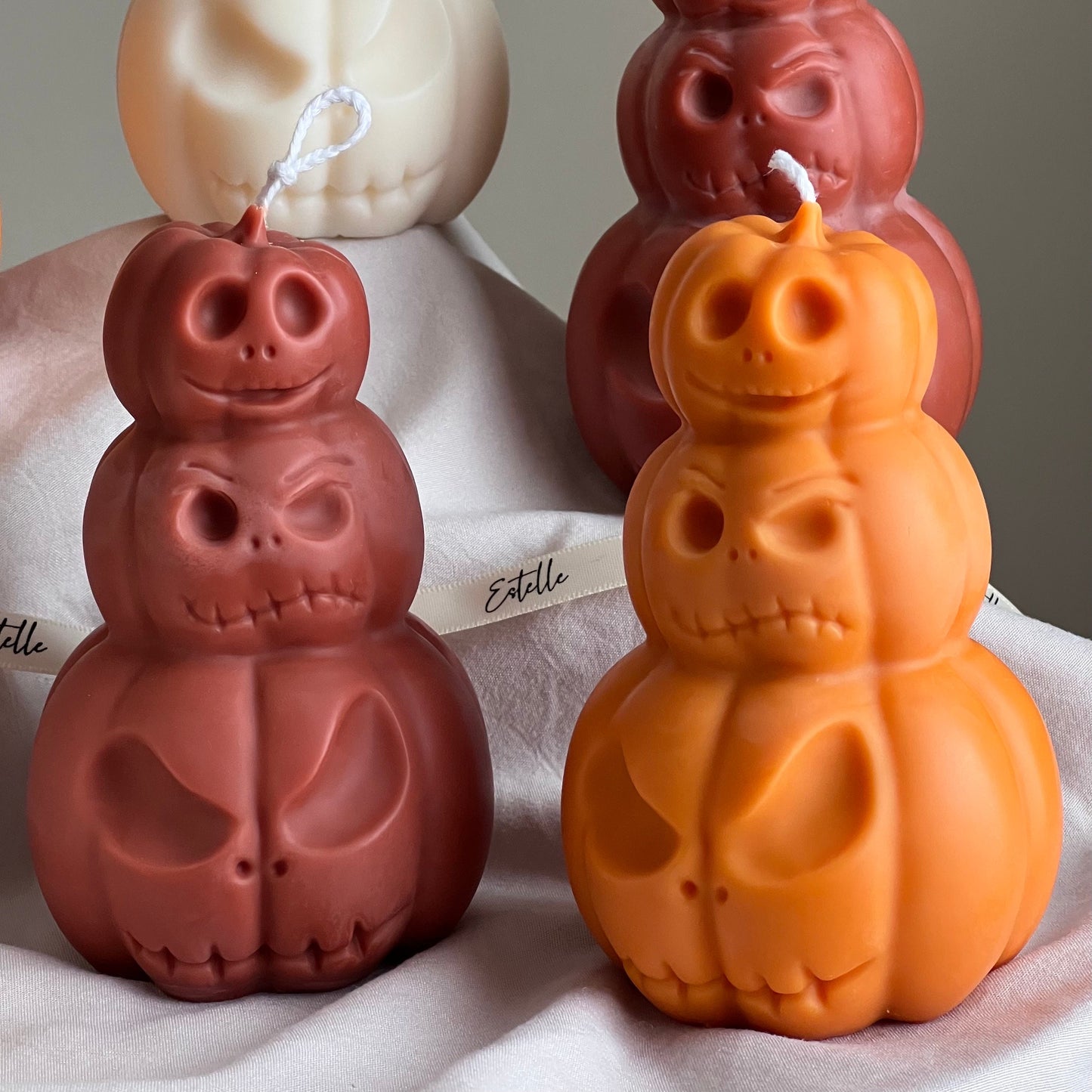 Halloween Three Pumpkin Candle