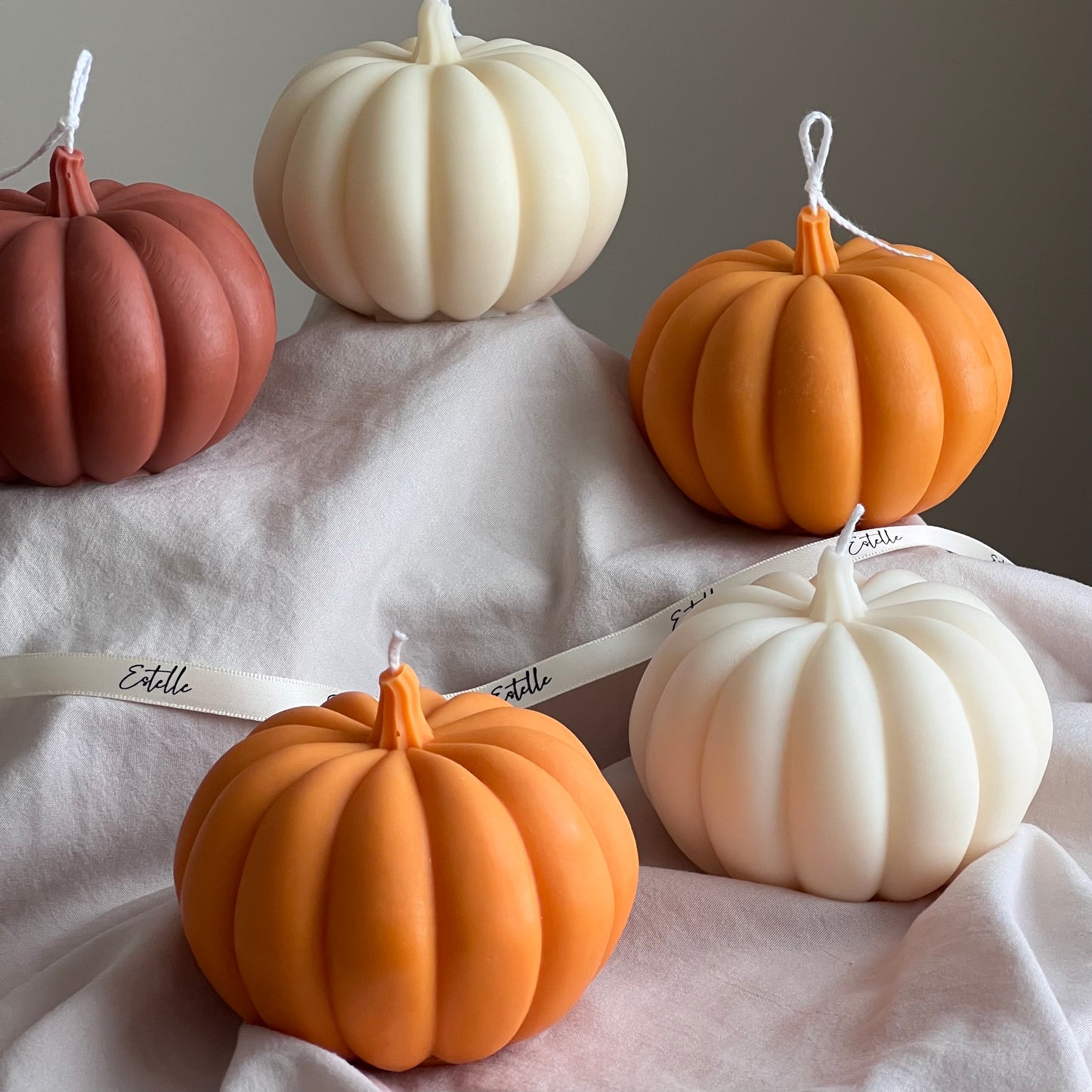 Large Autumn Pumpkin Candle