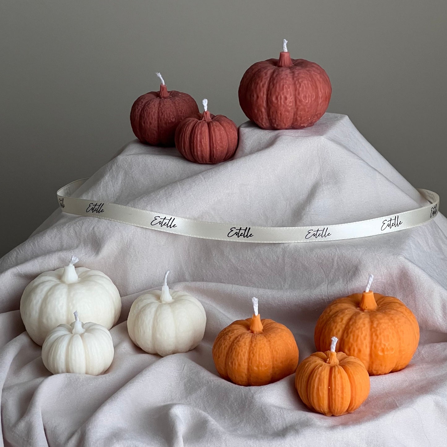 Cute Pumpkin Candle Set