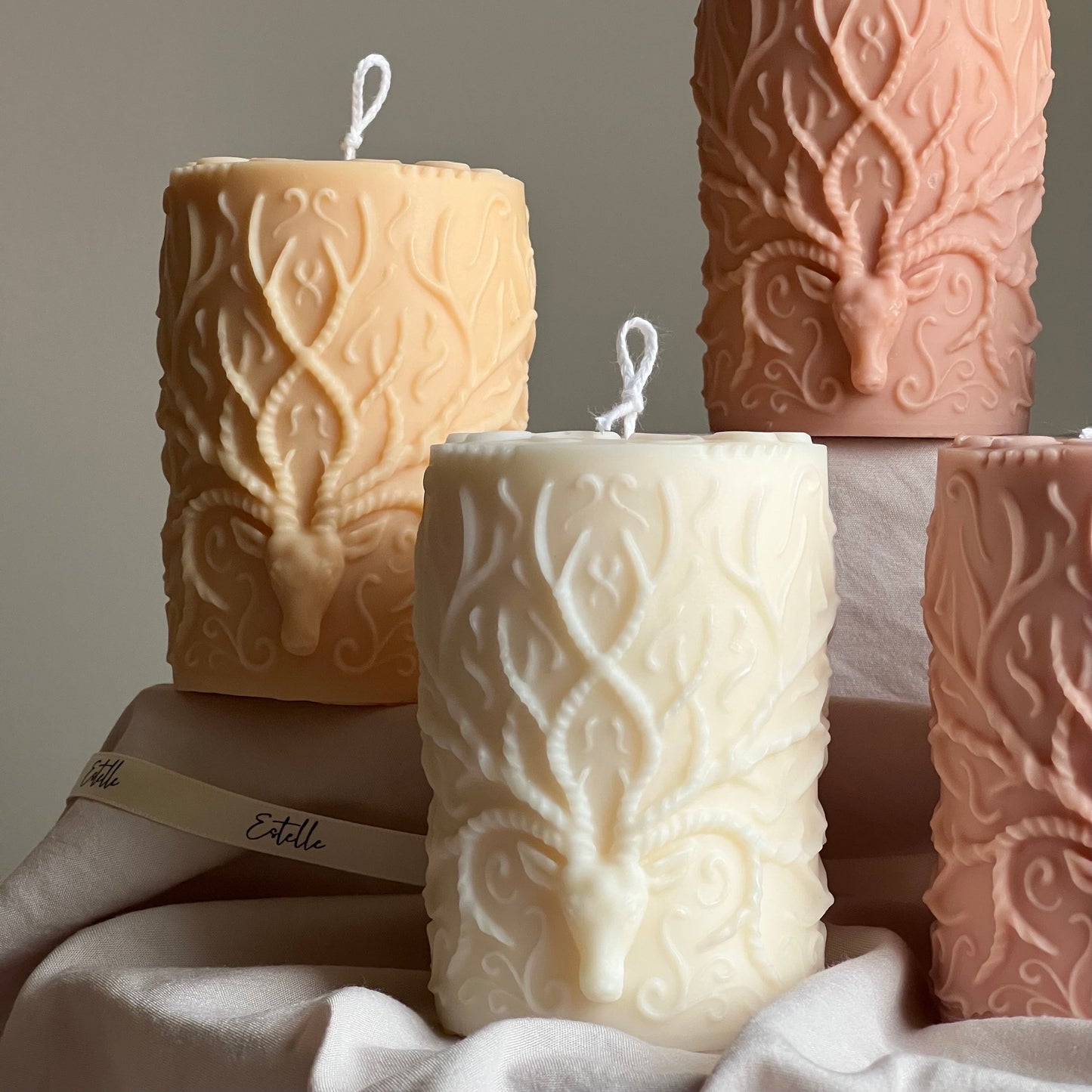 Halloween Deer Pillar Candle