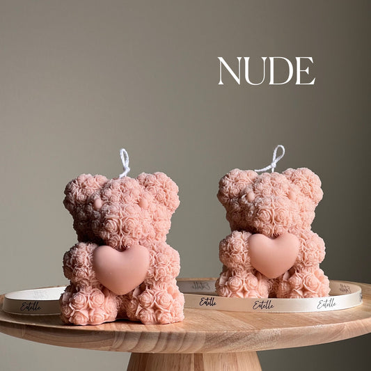 Teddy With Heart Candle