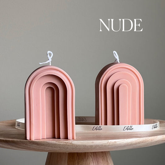 Arch Soy Candle: Sculptural Pillar Candle, Home Decor