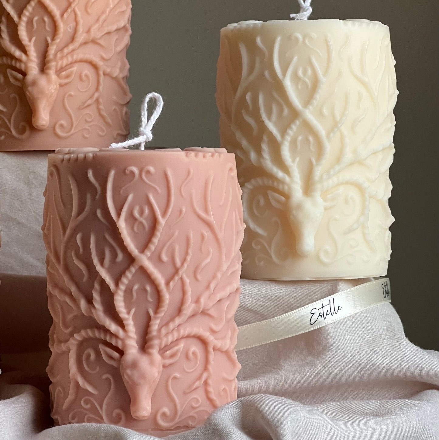 Halloween Deer Pillar Candle