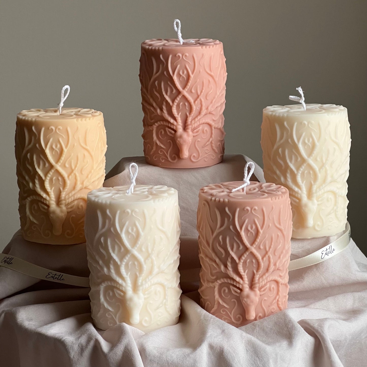 Halloween Deer Pillar Candle