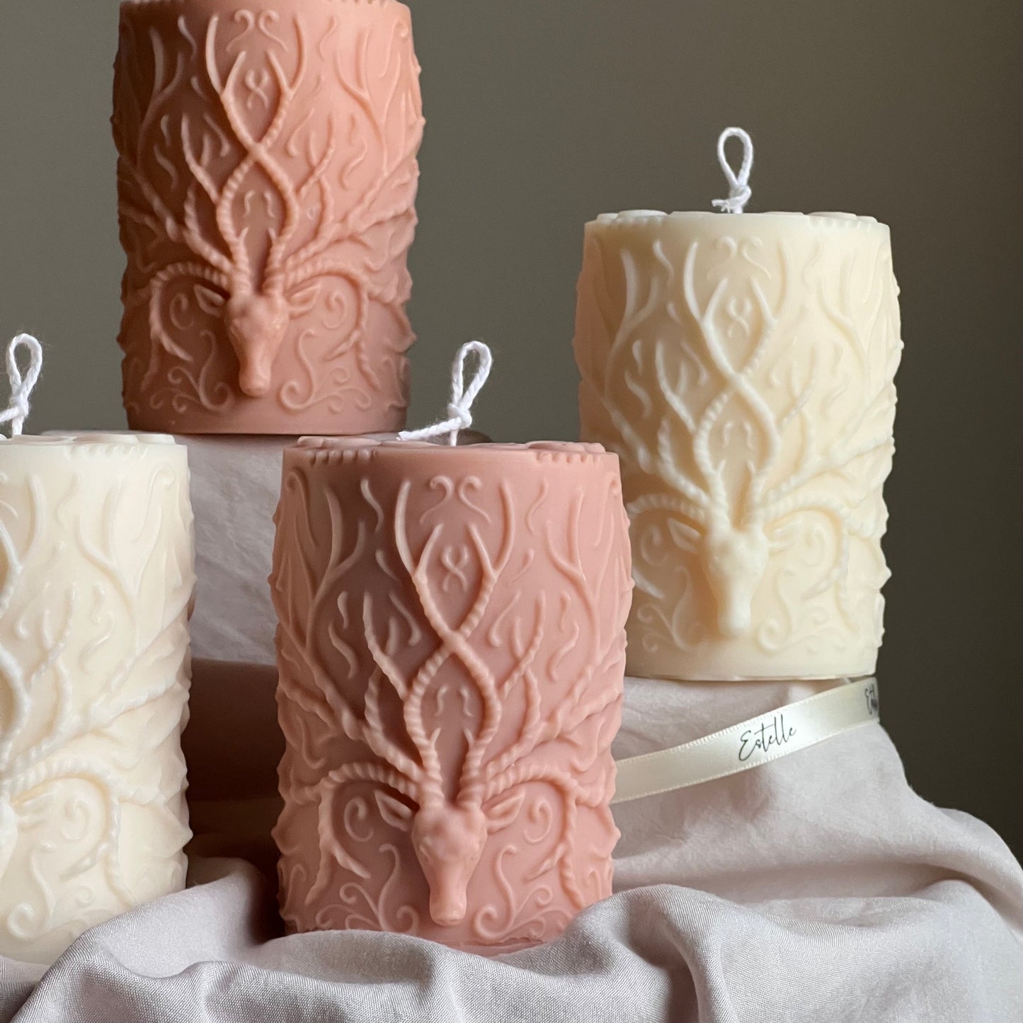 Halloween Deer Pillar Candle