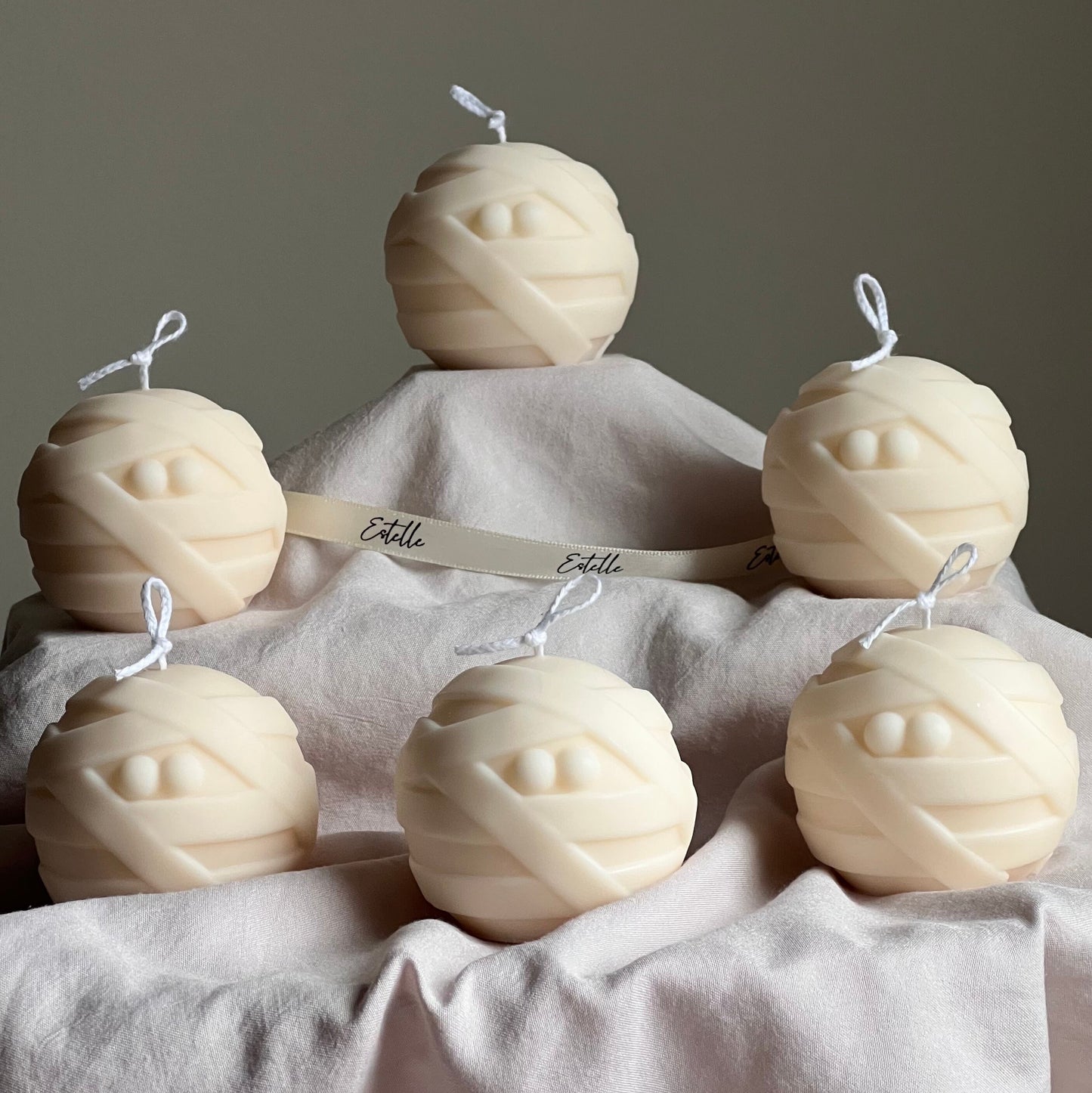 Cute Halloween Mummy Candle