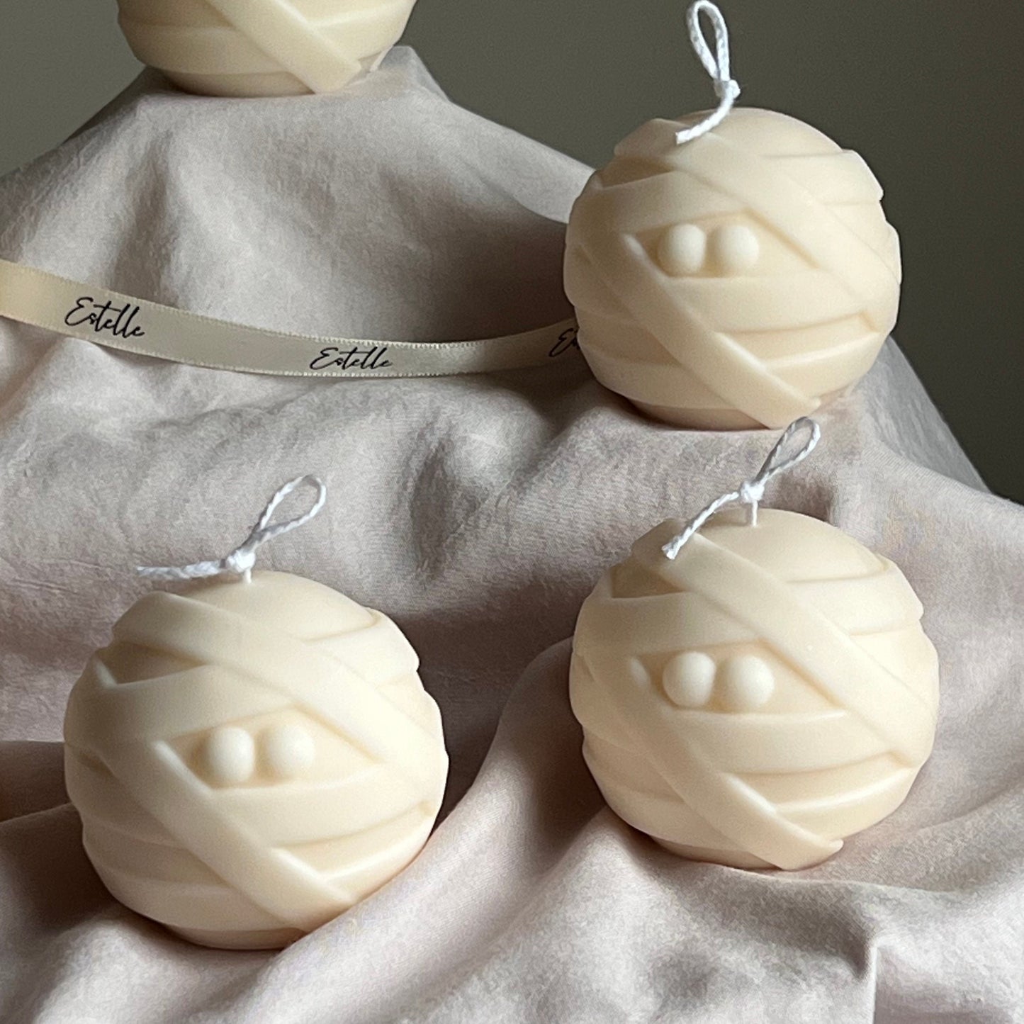 Cute Halloween Mummy Candle