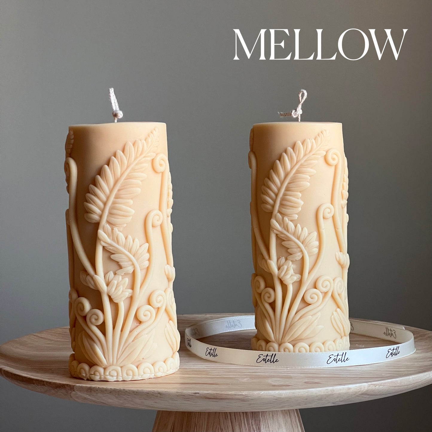 Large Fern Pillar Candle