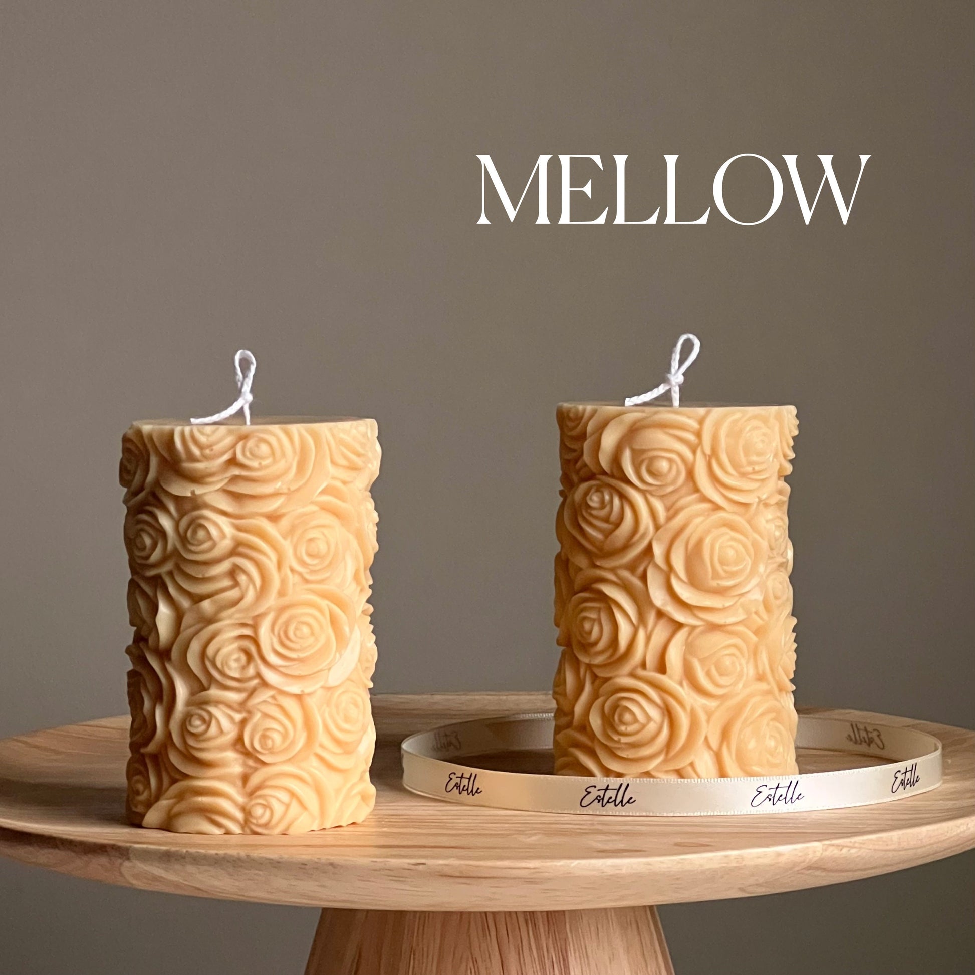 Rose Pillar Candle