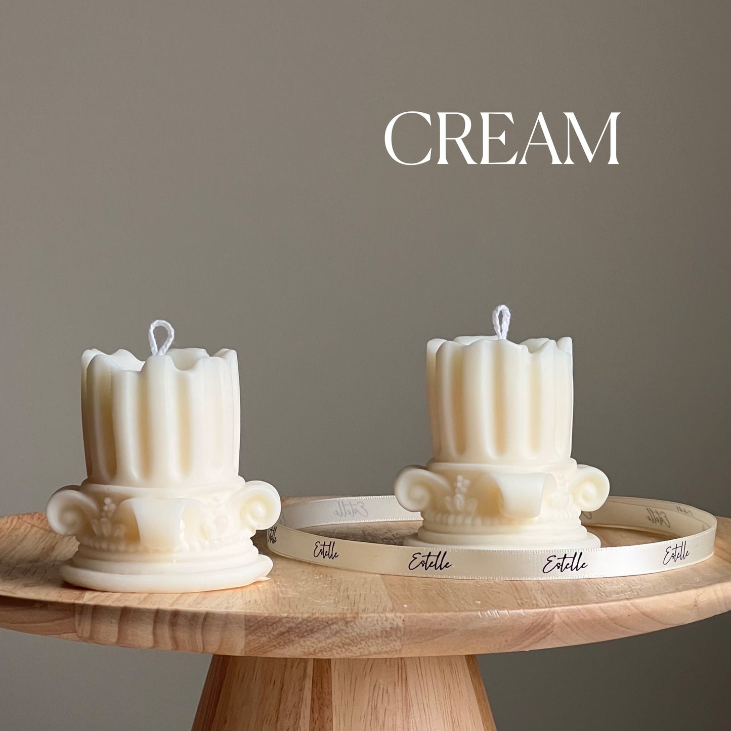 Short Roman Column Candle