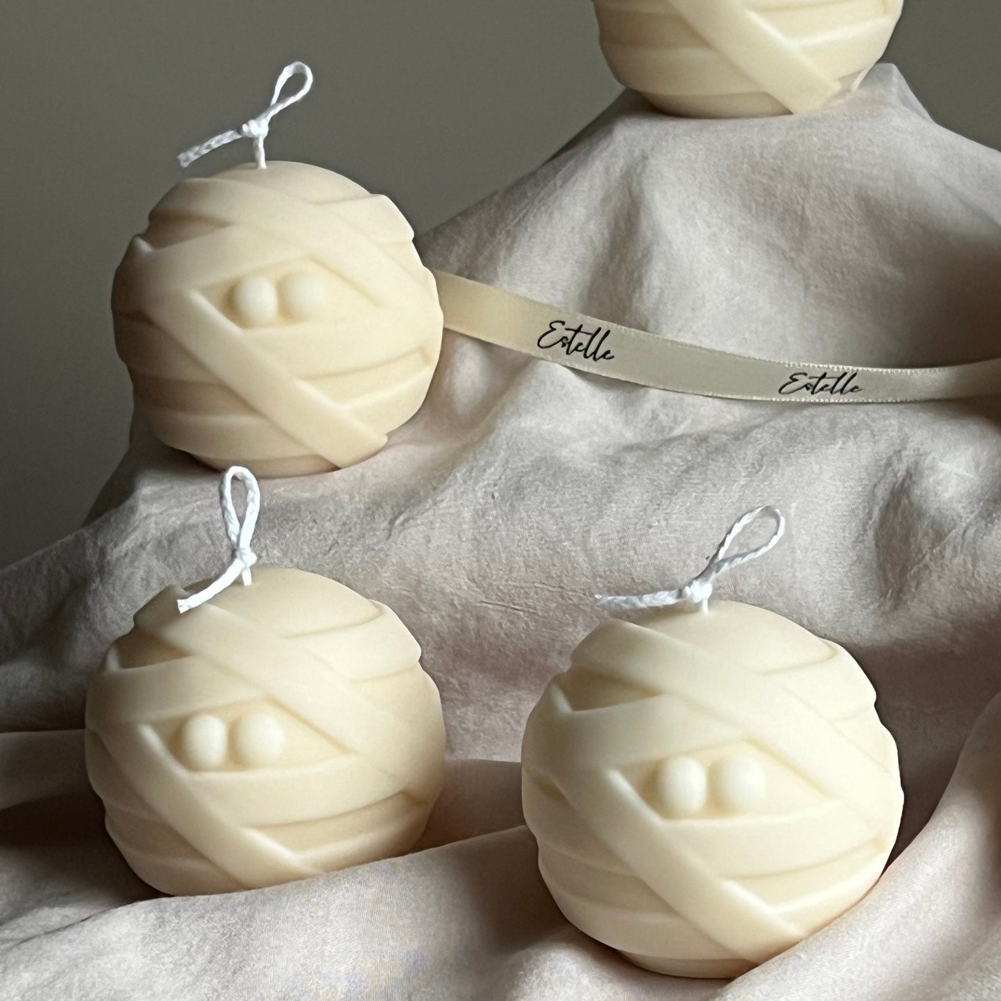 Cute Halloween Mummy Candle