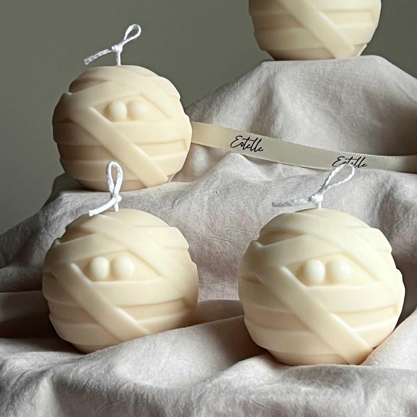 Cute Halloween Mummy Candle