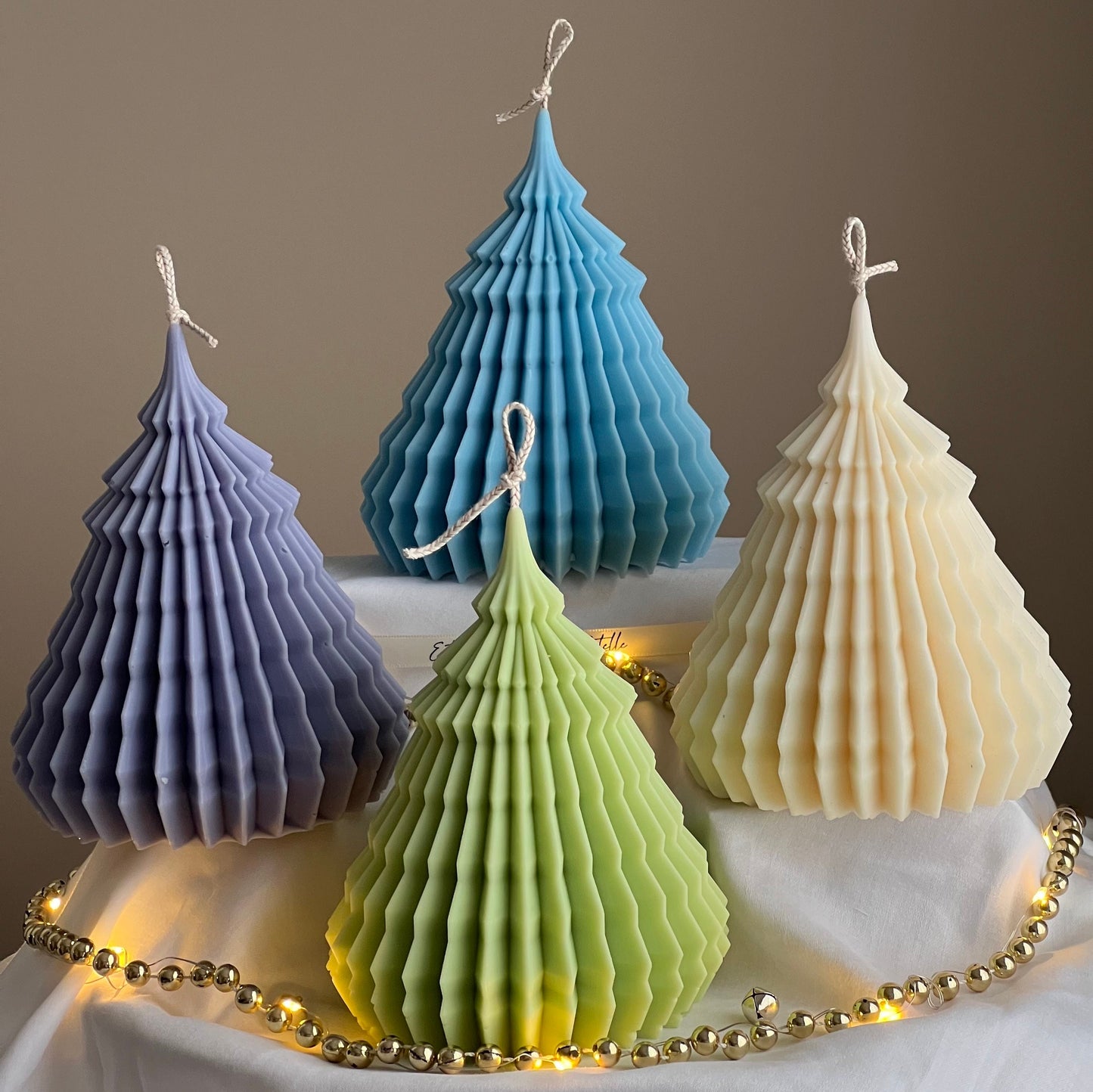 Large Origami Christmas Tree Candle