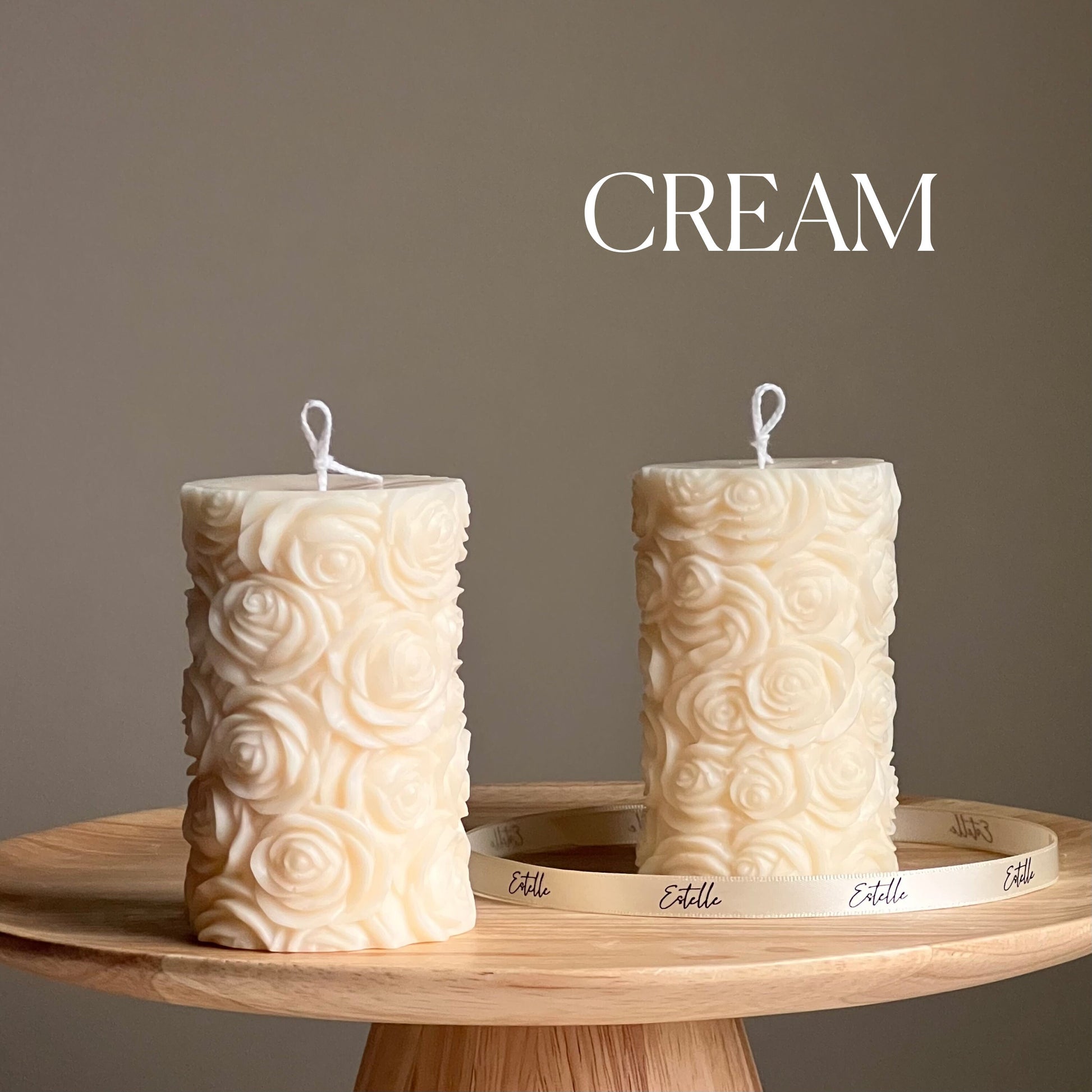 Rose Pillar Candle