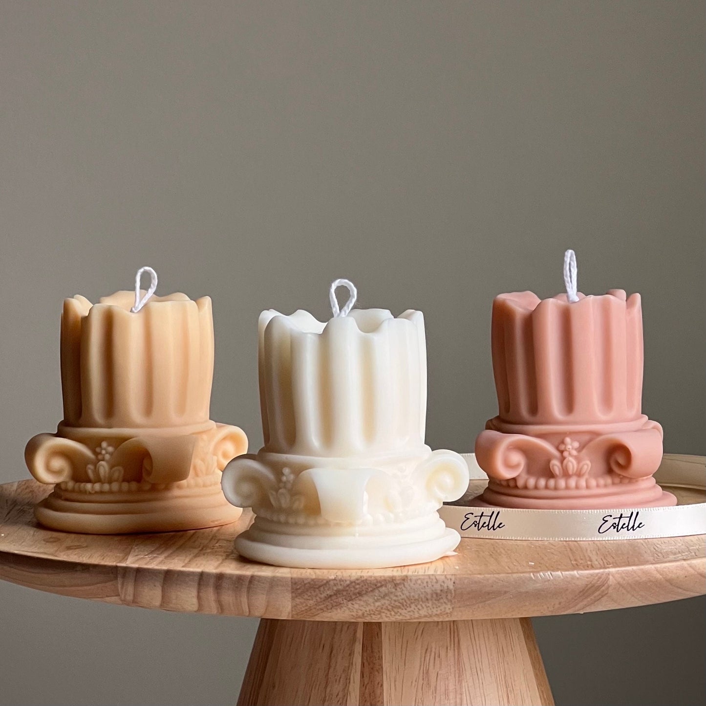 Short Roman Column Candle