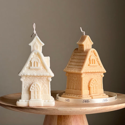 Large House Candle: Hand-Poured Soy Wax Sculptural Candle