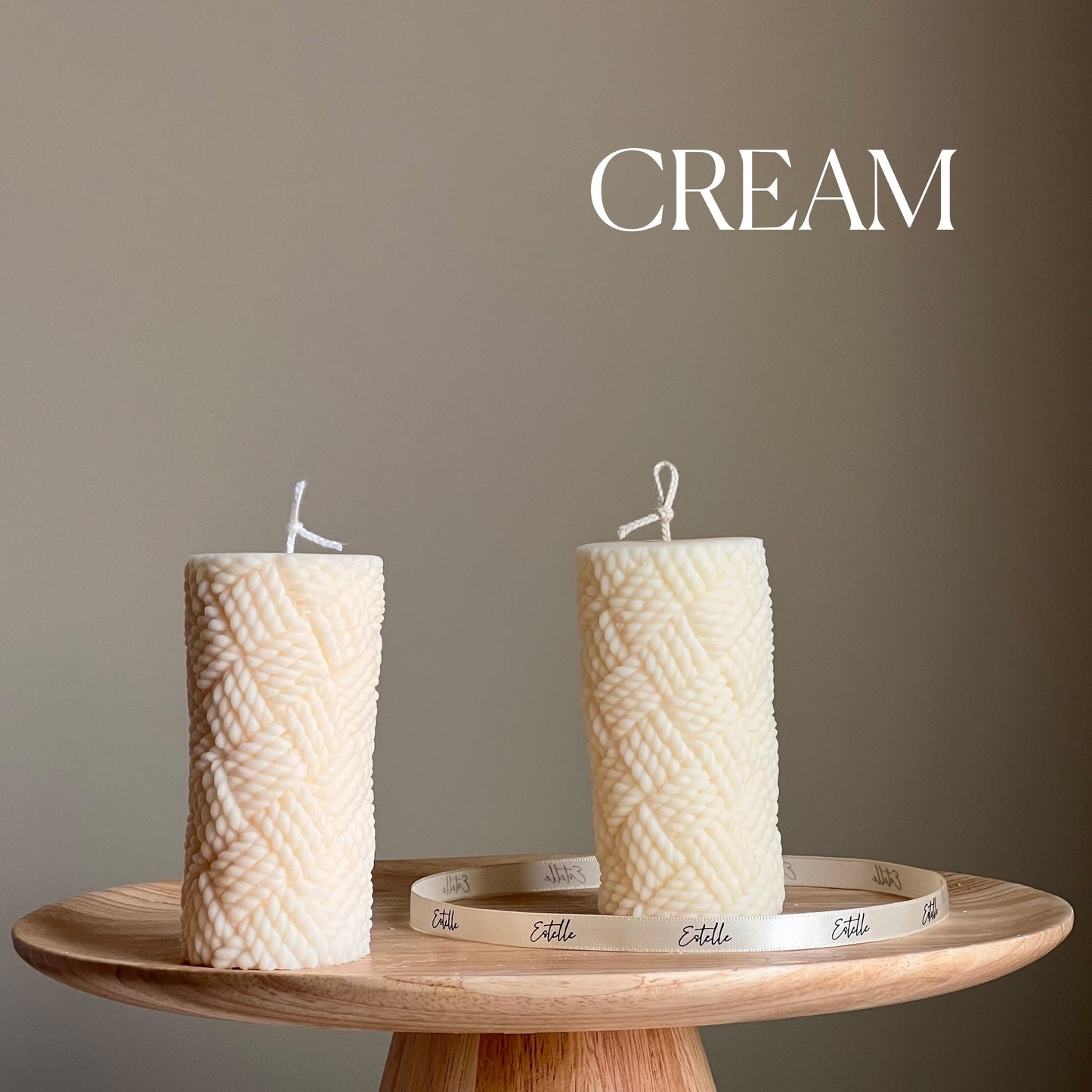 Knitted Pillar Candle