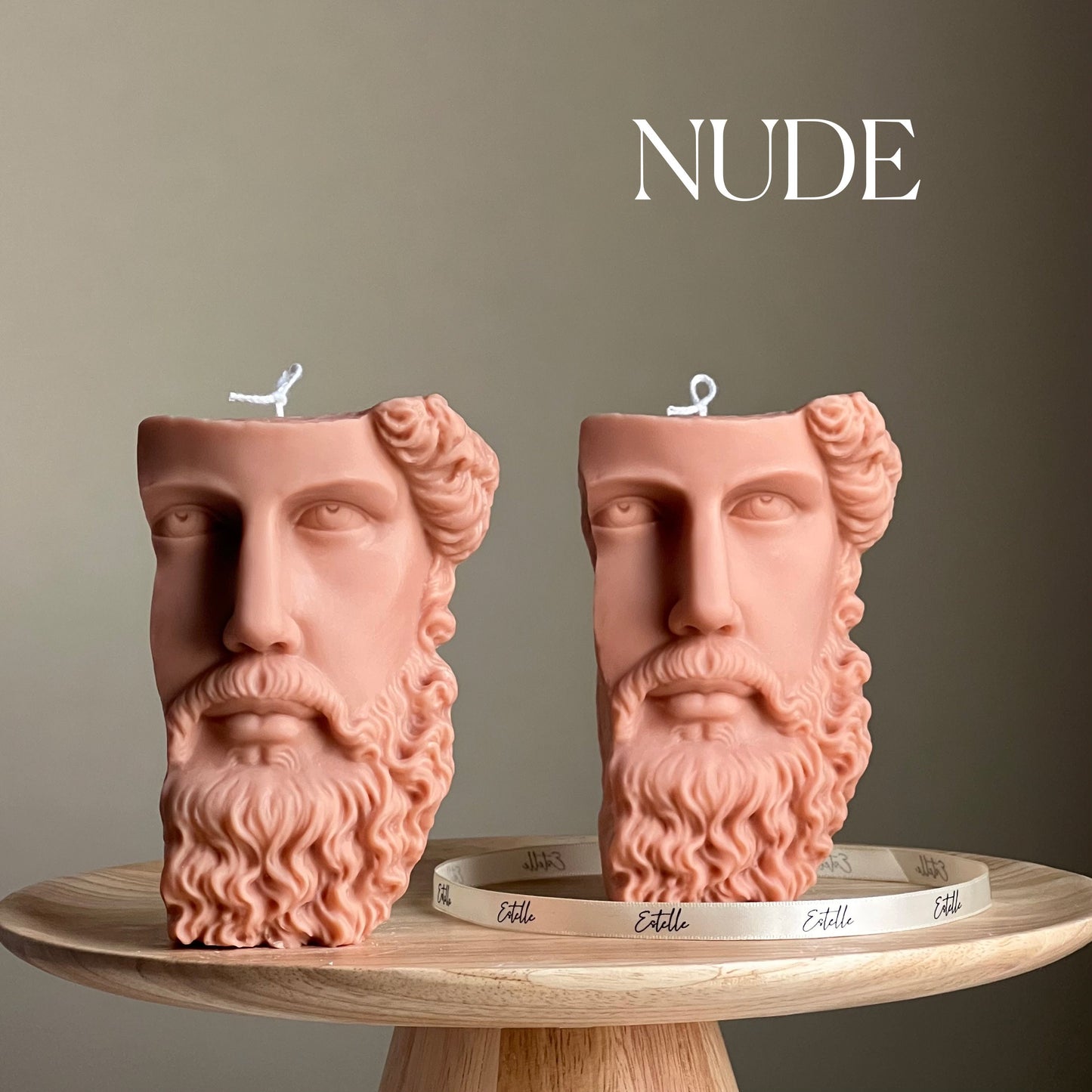 Greek Statue Half Head Candle
